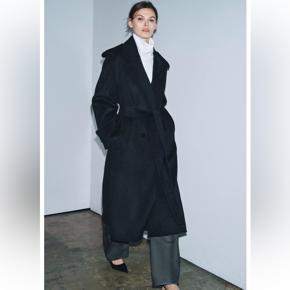ZARA LONG WOOL BLEND COAT ZW COLLECTION LIMITED EDITION - Picture 2 of 15